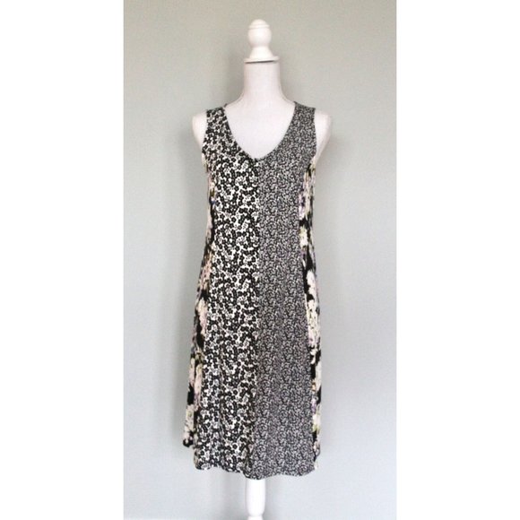 J. JILL Wearever Collection Mixed Floral Print Travel Sleeveless Dress, S Small - Picture 4 of 9
